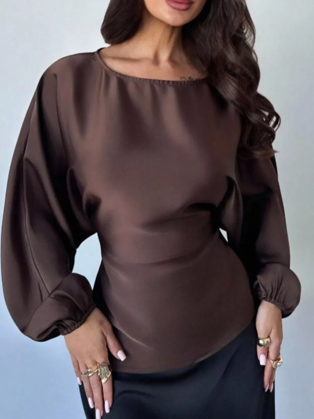 Back Tie Long Sleeve Blouse, image 13