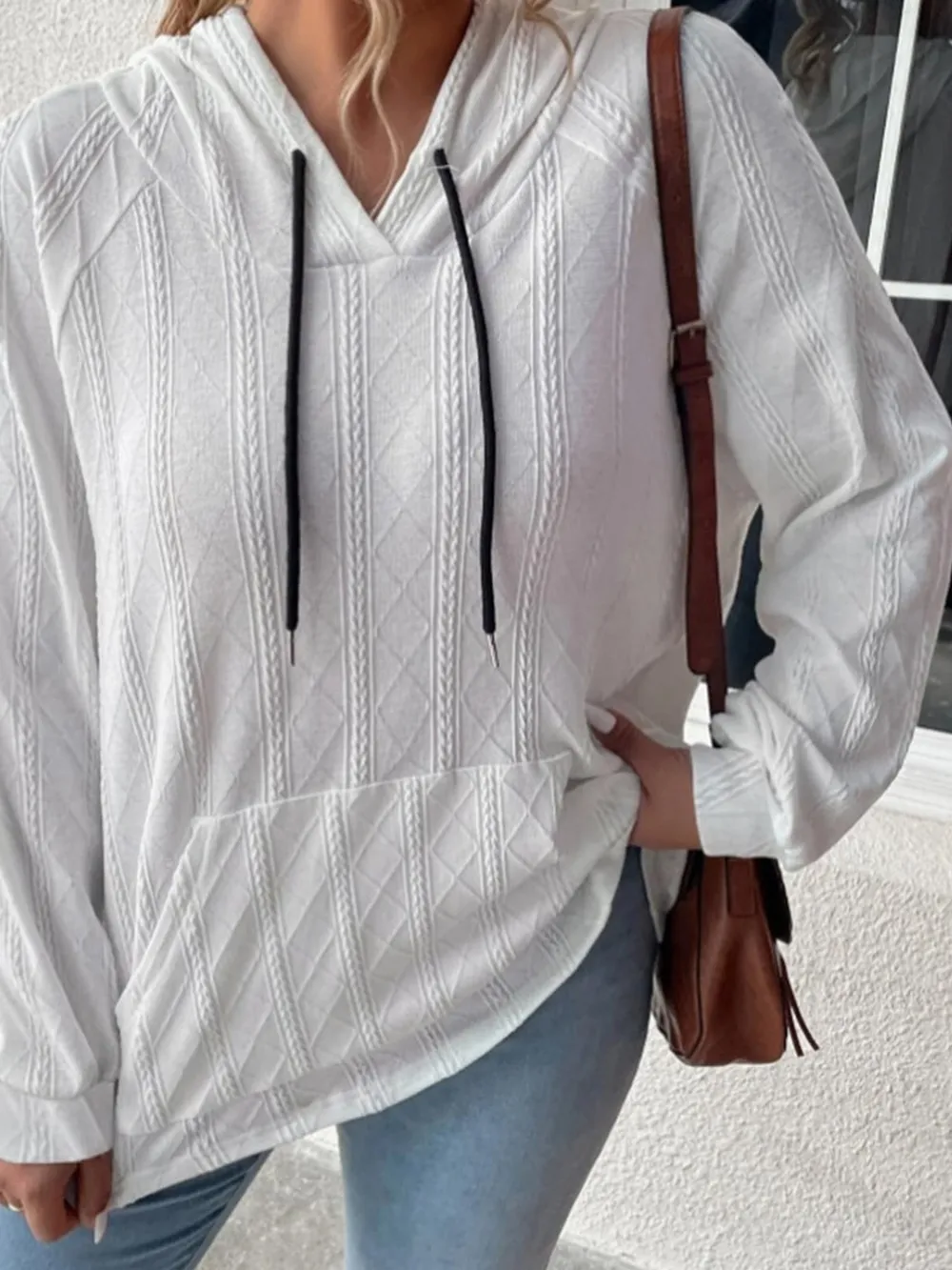 Full Size Drawstring Long Sleeve Hoodie, image 7