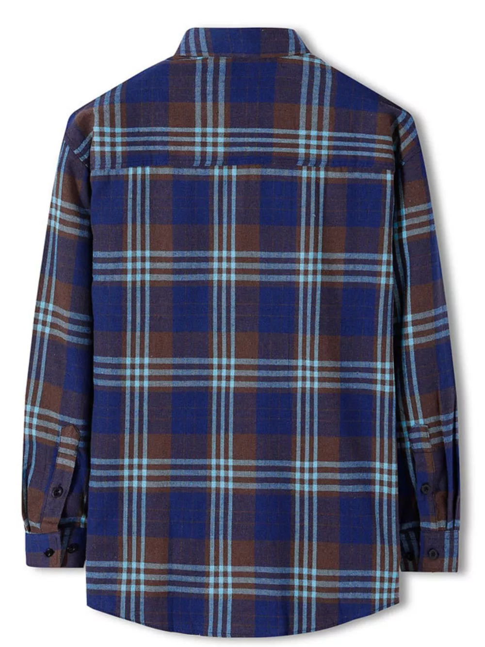 Men's Plus Size Classic Plaid Long Sleeve Shirt, image 4