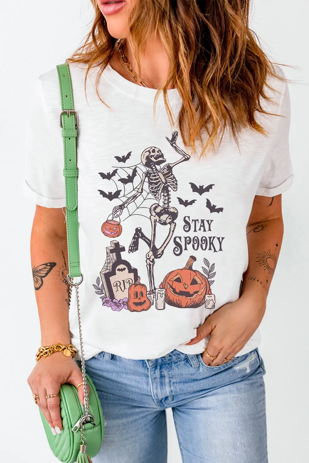 Graphic Round Neck Short Sleeve T-Shirt, image 3
