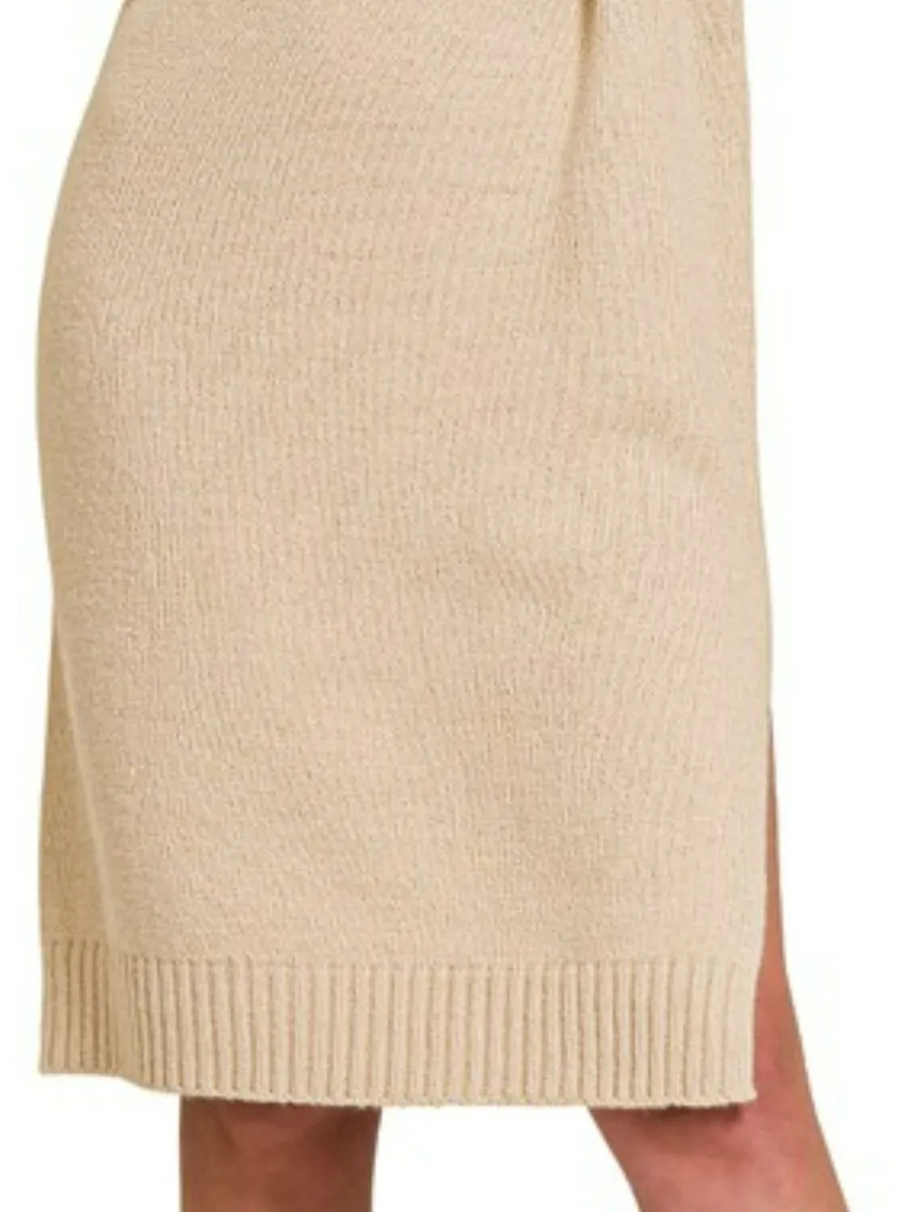 Turtle Neck Long Sleeve Midi Sweater Dress, image 3