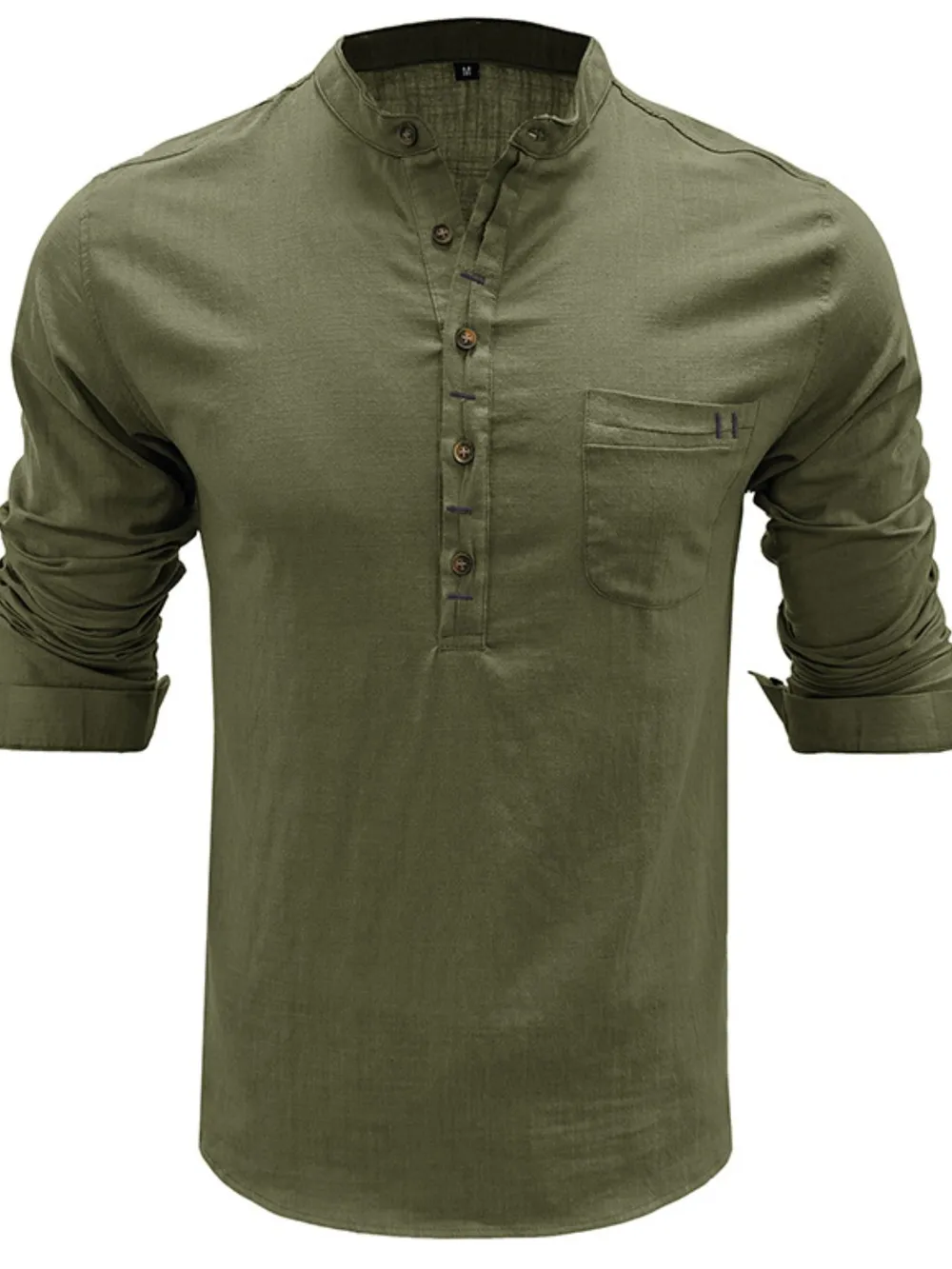 Men's Basic style Button Detail Polo, image 3