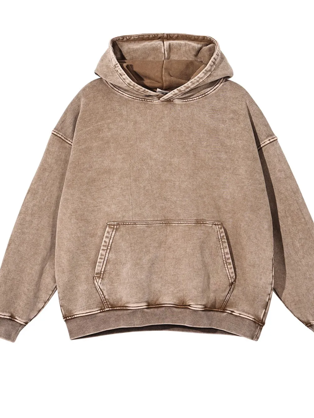 Men's Washed Oversized Long Sleeve Hoodie, image 8