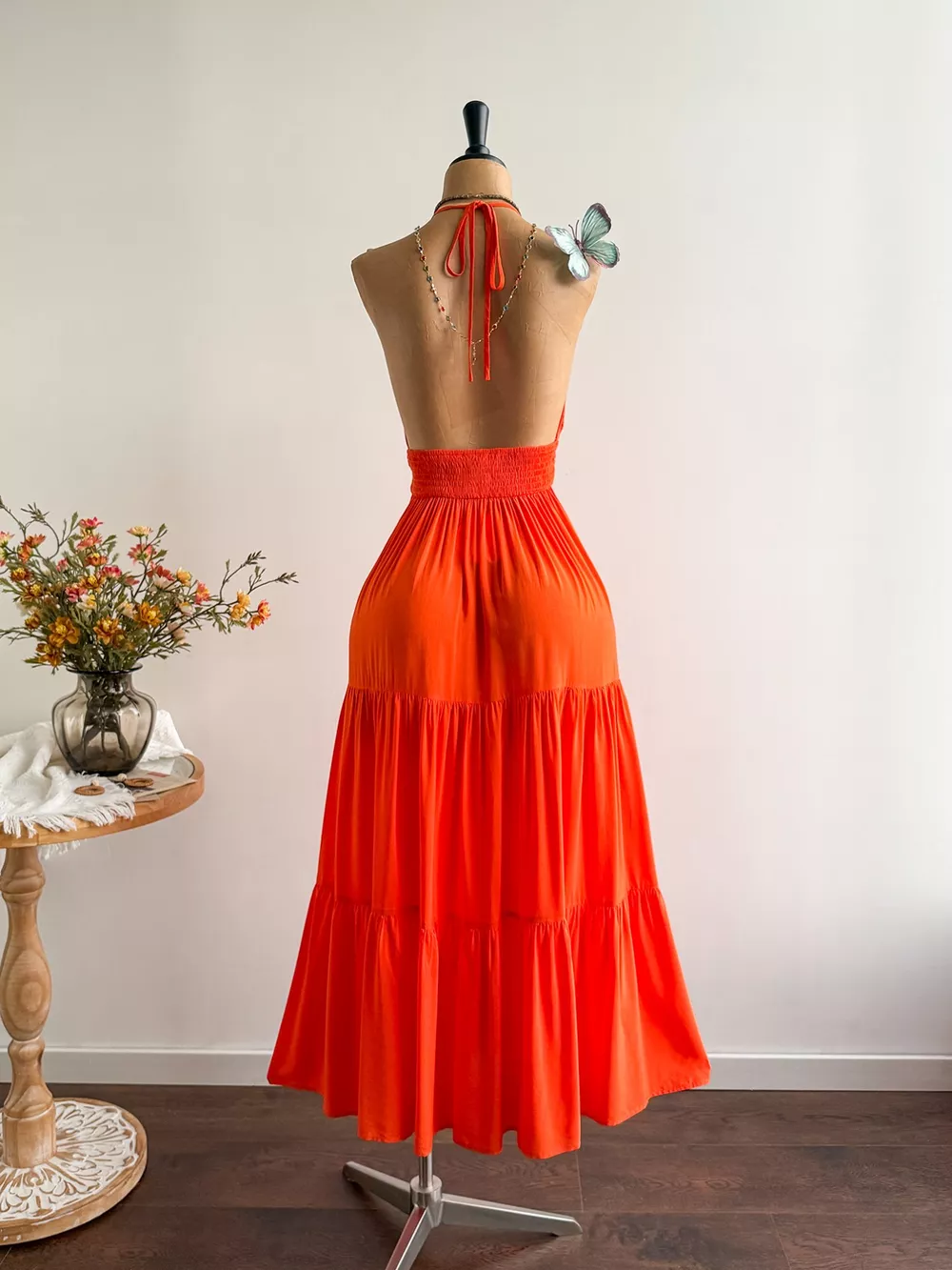 Halter Neck Tiered Dress, image 3