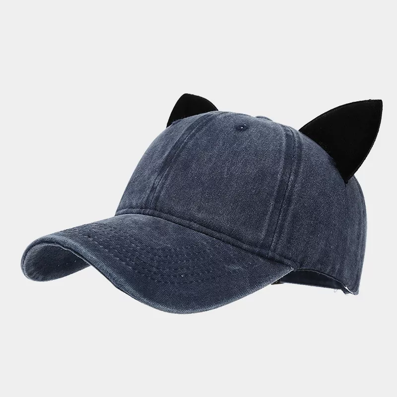 Washed Cat Ear Baseball Cap, image 3