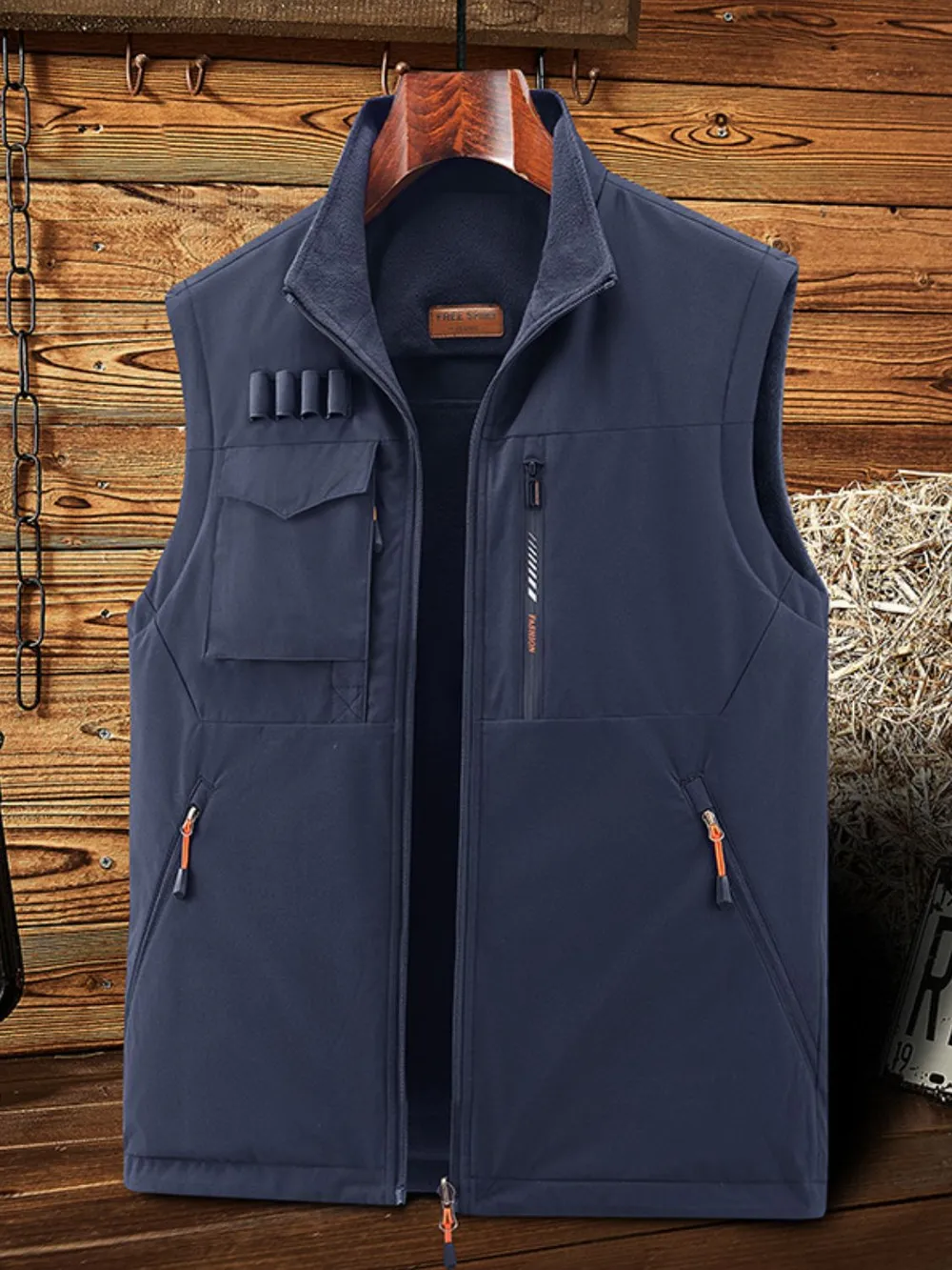 Men's Plus Size Zip Up Vest, image 3