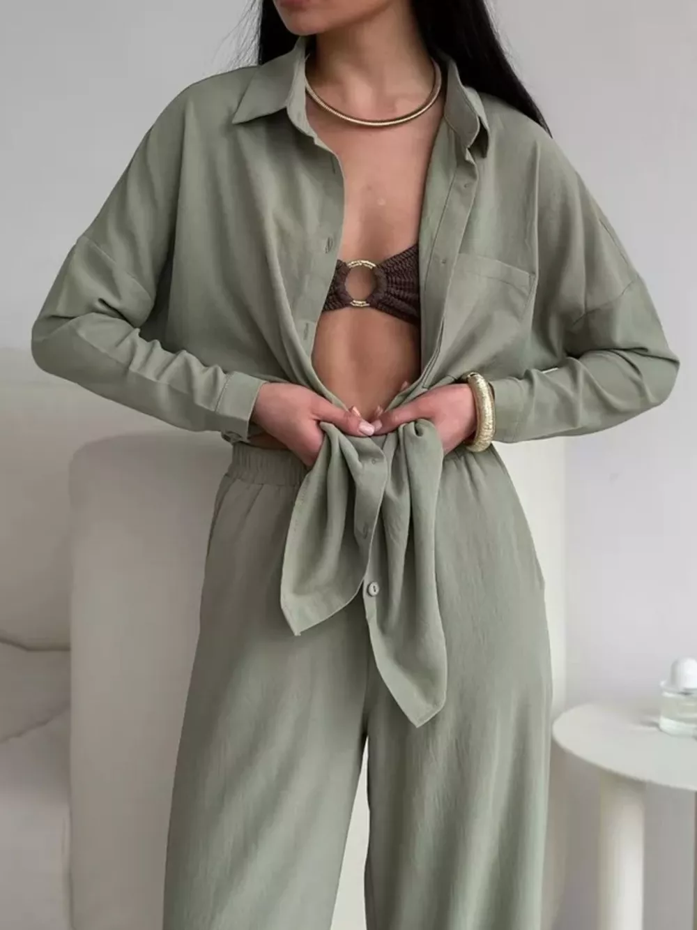 Button Down Shirt and Pants Set, image 8