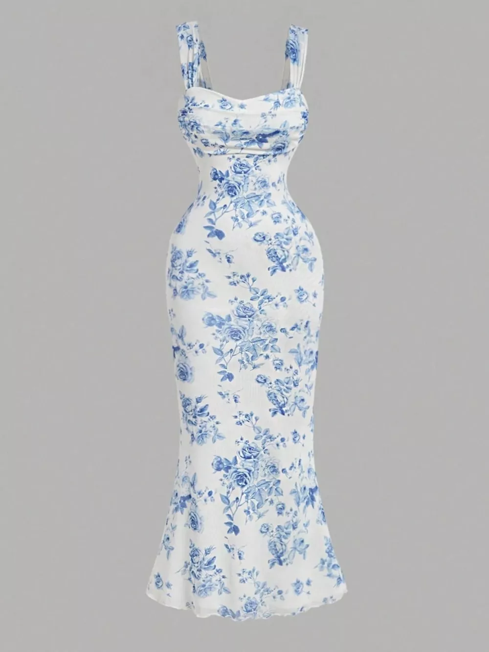 Floral Print Bodycon Midi Dress