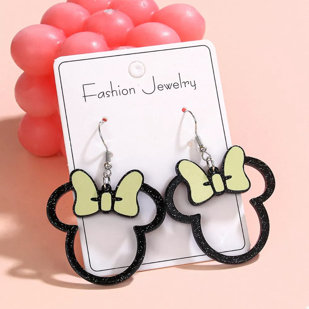 Mickey Mouse Bow Drop Earrings, image 7
