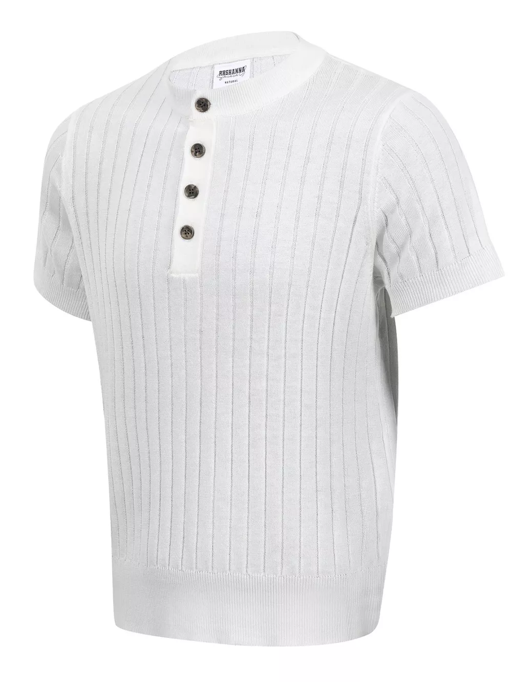 Men's Short Sleeve Ribbed Knit Top, image 2