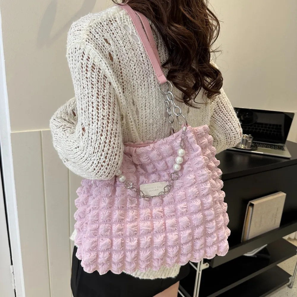 Bubble Textured Tote Bag, image 19