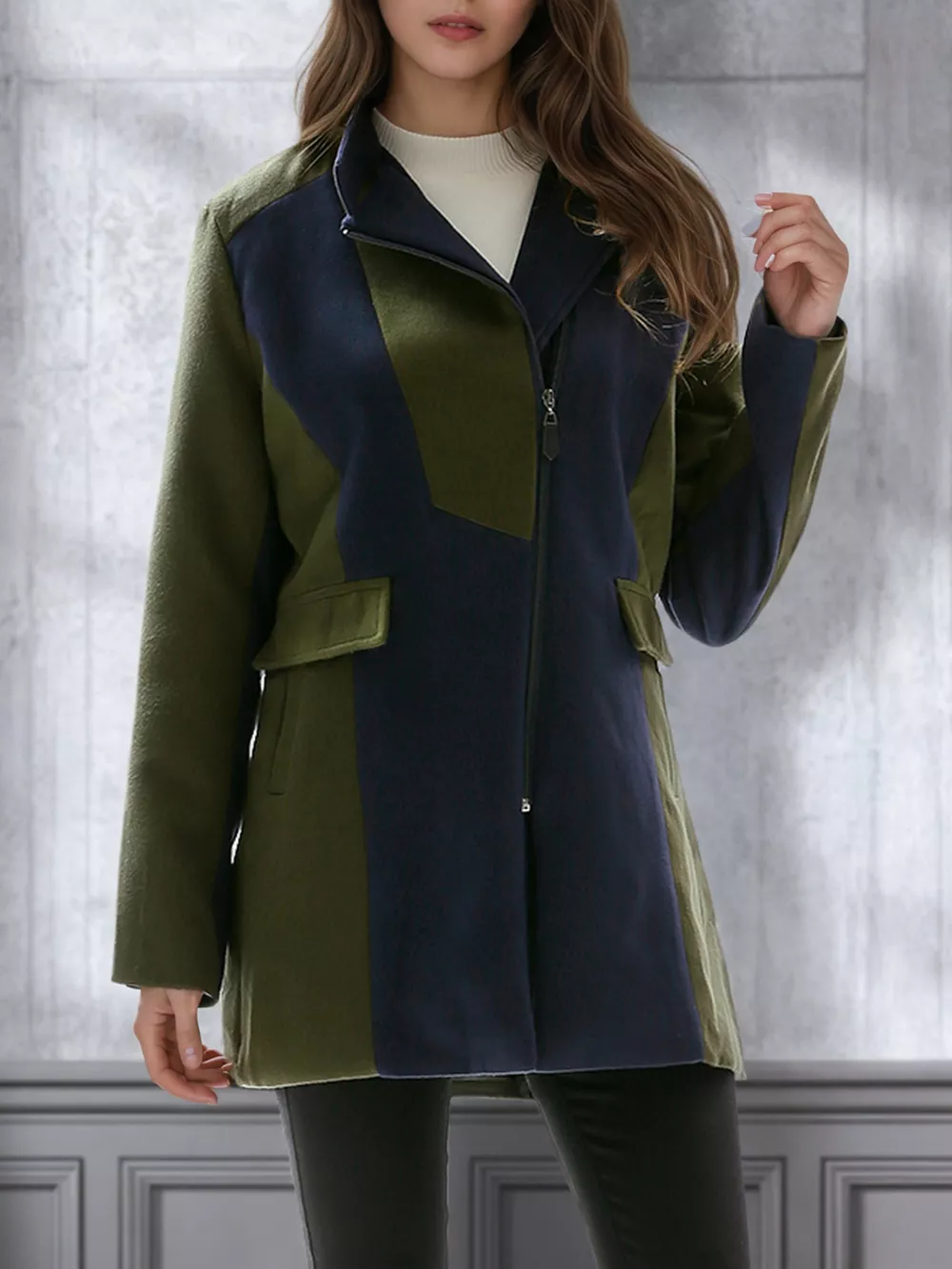Color Block Zip Up Outerwear, image 6
