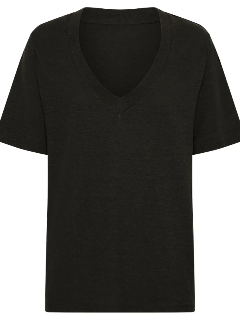 Solid V-Neck Short Sleeve T-Shirt, image 7