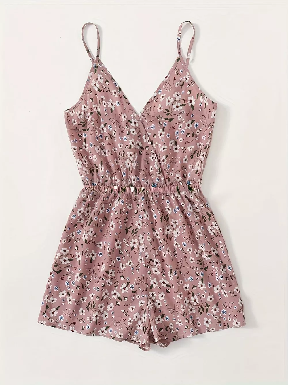 Floral Print Spaghetti Strap Romper, image 5