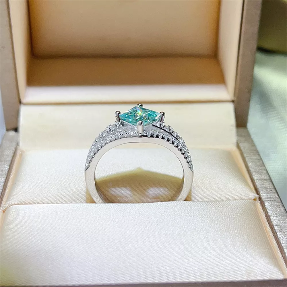 1 Carat Moissanite 925 Sterling Silver Ring, image 4