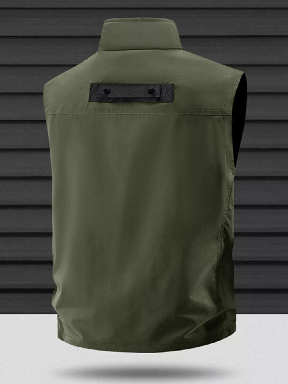 Men's Plus Size Zip Up Vest with Pockets, image 5