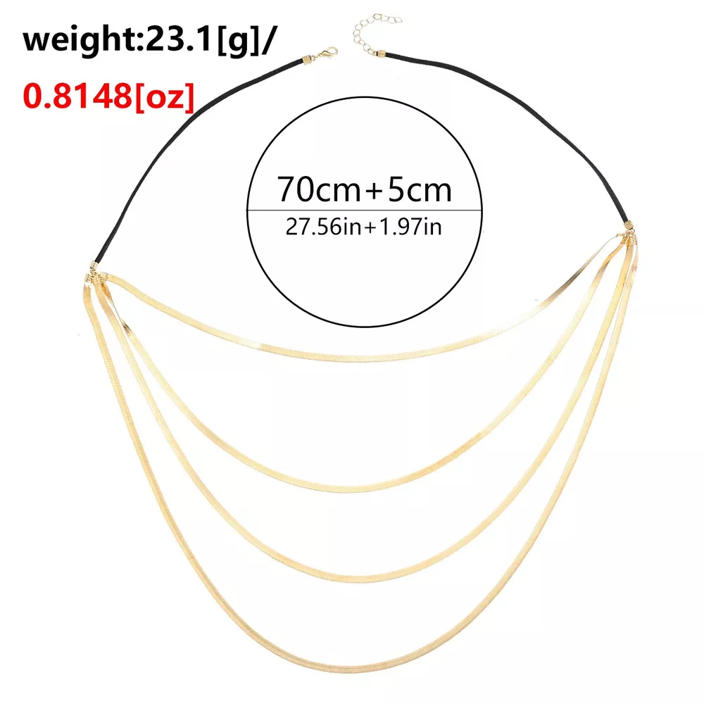 Multi-Layered Snake Chain Necklace, image 6