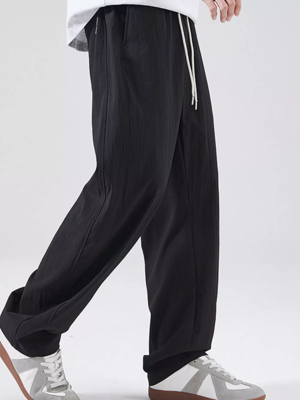 Men's Casual Wide Leg Drawstring Pants, image 5