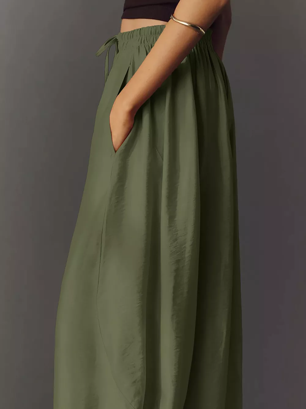 Drawstring Wide Leg Pants, image 21
