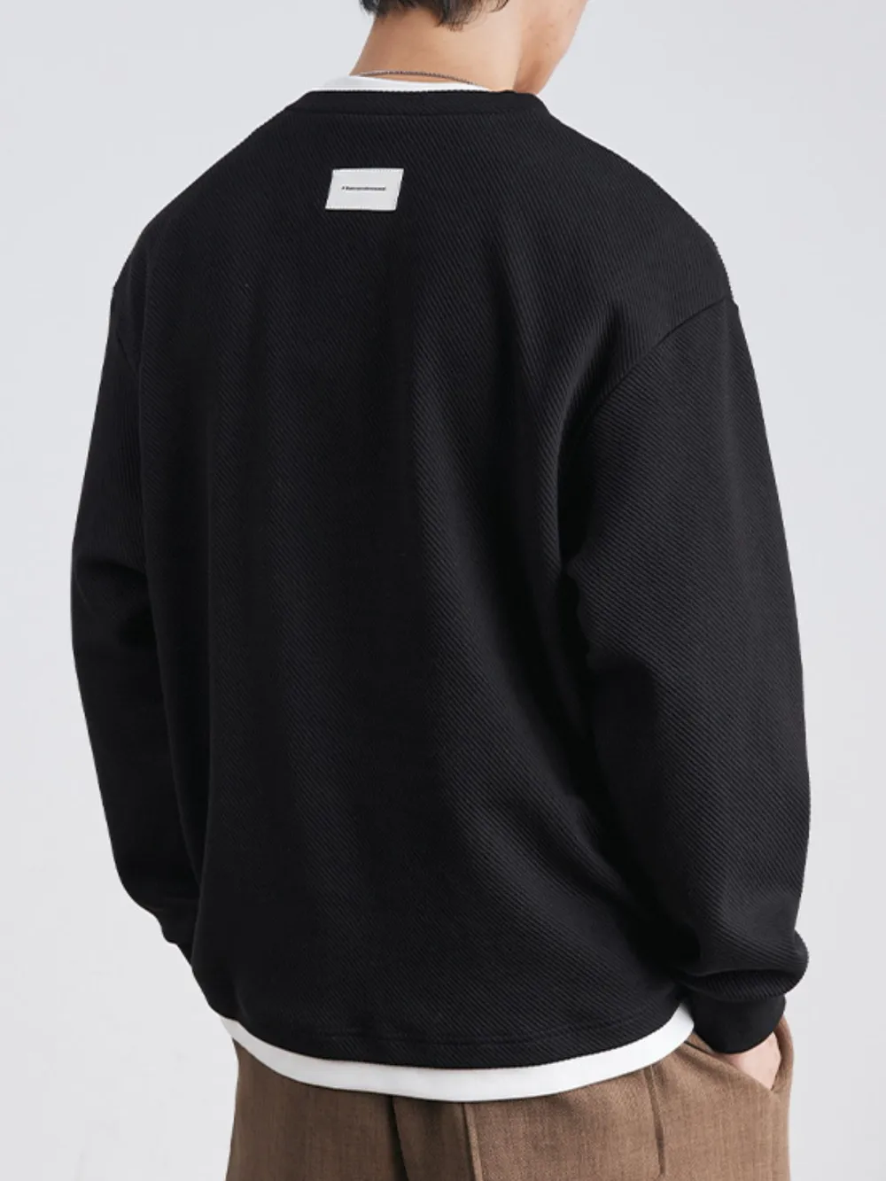 Men's Plus Round Neck Long Sleeve Sweatshirt, image 5