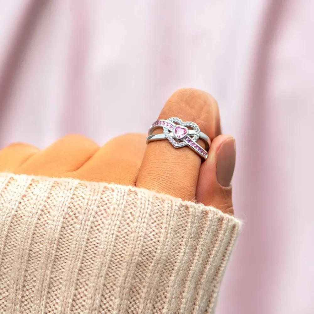 Heart Shape Zircon 925 Sterling Silver Ring, image 5