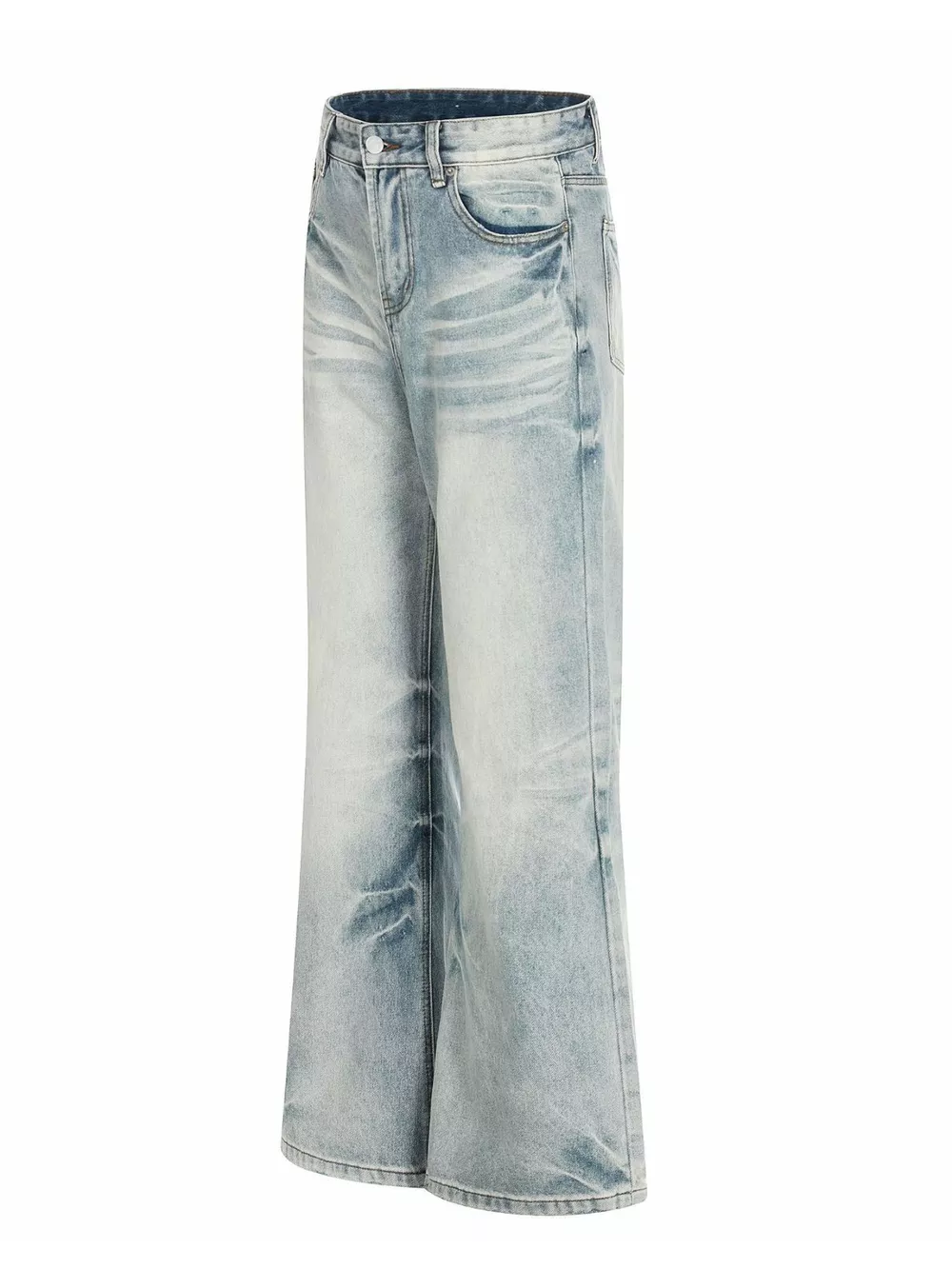 Men's Full Size Vintage Wash Wide Leg Jeans Plus Size, image 18
