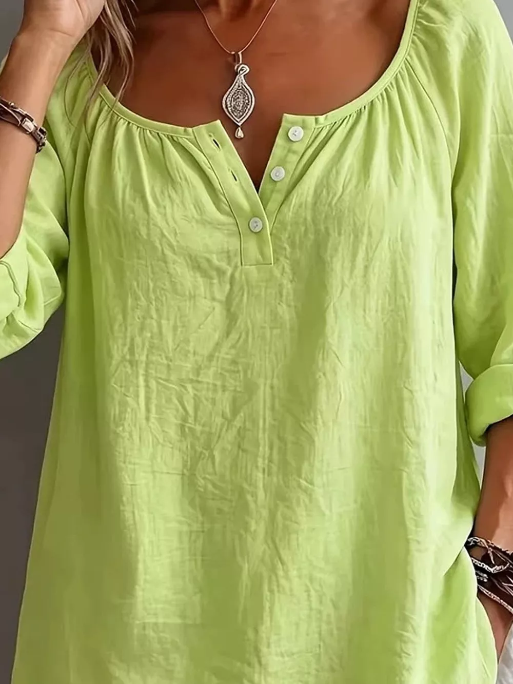 Button Detail Long Sleeve Top, image 11