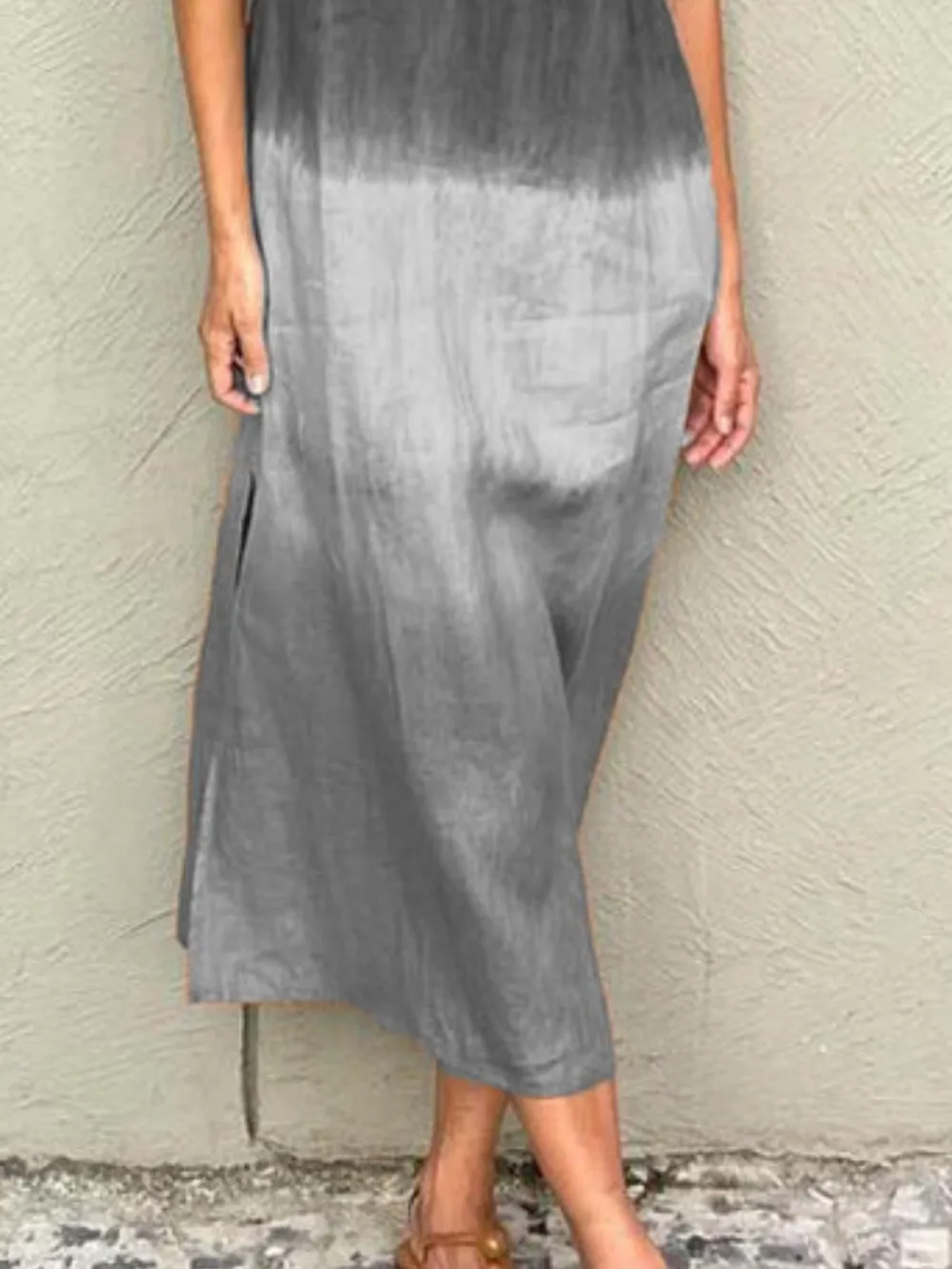 Full Size Sleeveless Gradient Tank Midi Dress Plus Size, image 18
