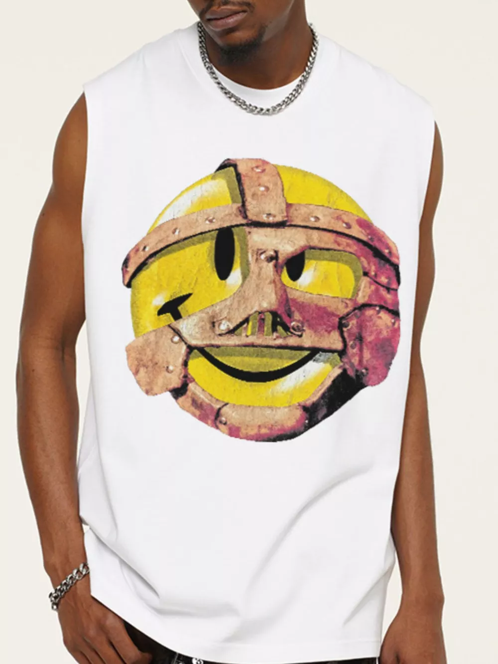Men's Graphic Round Neck Tank Top, image 2