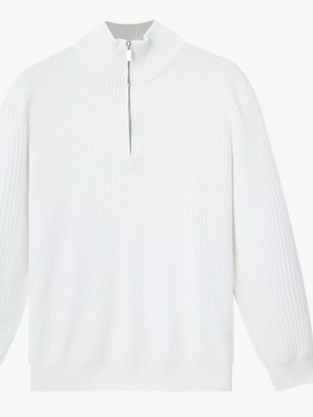 Men's Plus Size Ribbed Half-Zip Sweater, image 2