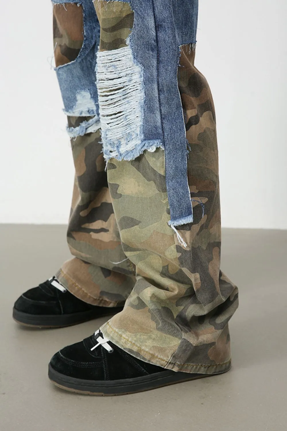 Men's Distressed Camouflage Jeans, image 8