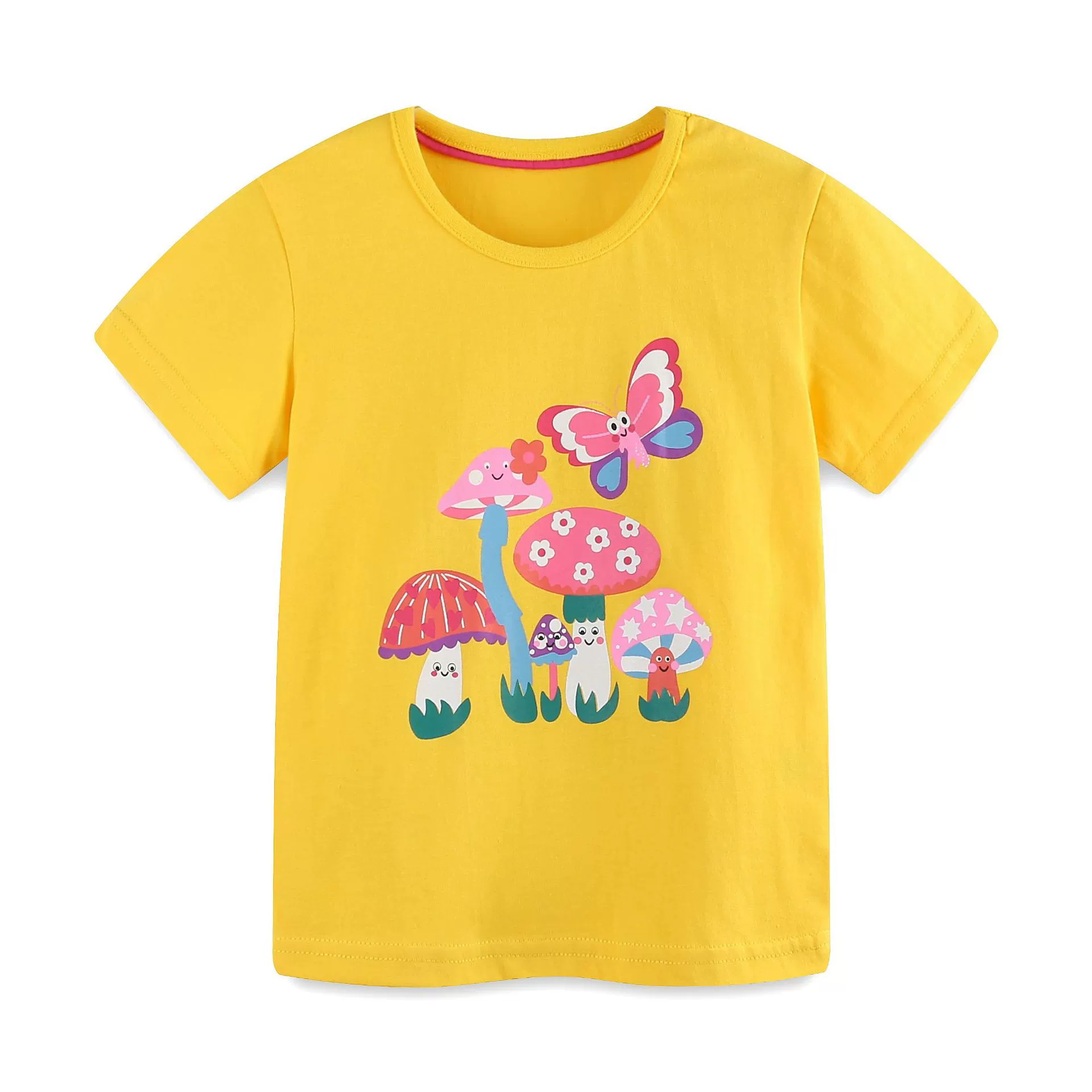 Children's Flower Round Neck Short Sleeve Tee Set, image 4