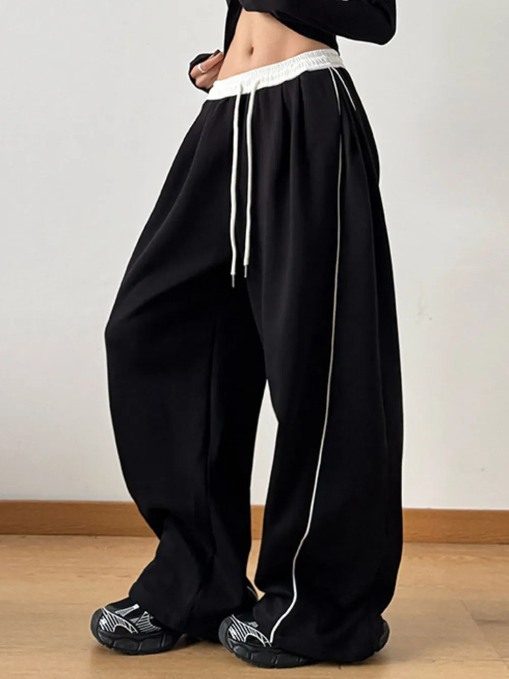 Drawstring Wide Leg Pants, image 9