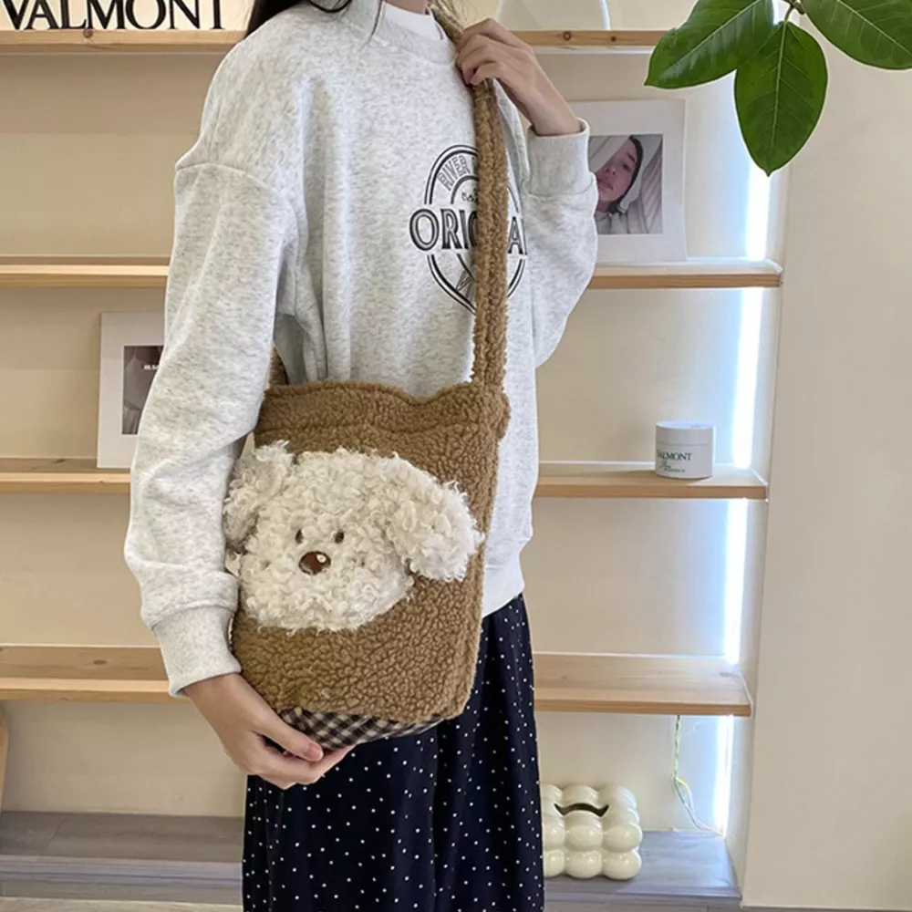 Cute Dog Plush Crossbody Bag, image 12
