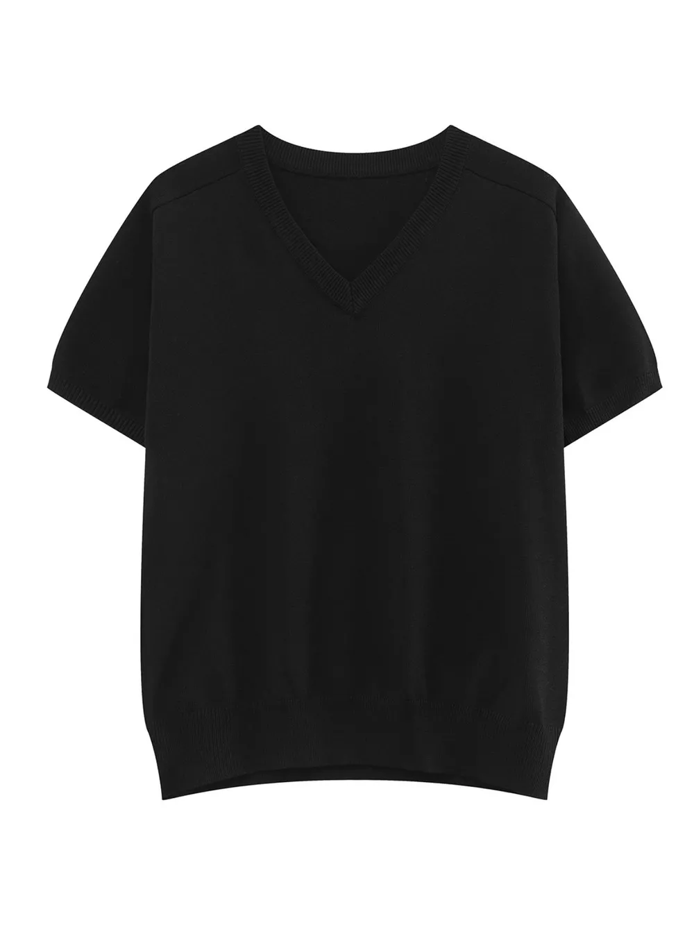Men's V-Neck Short-Sleeve Knit T-Shirt, image 11