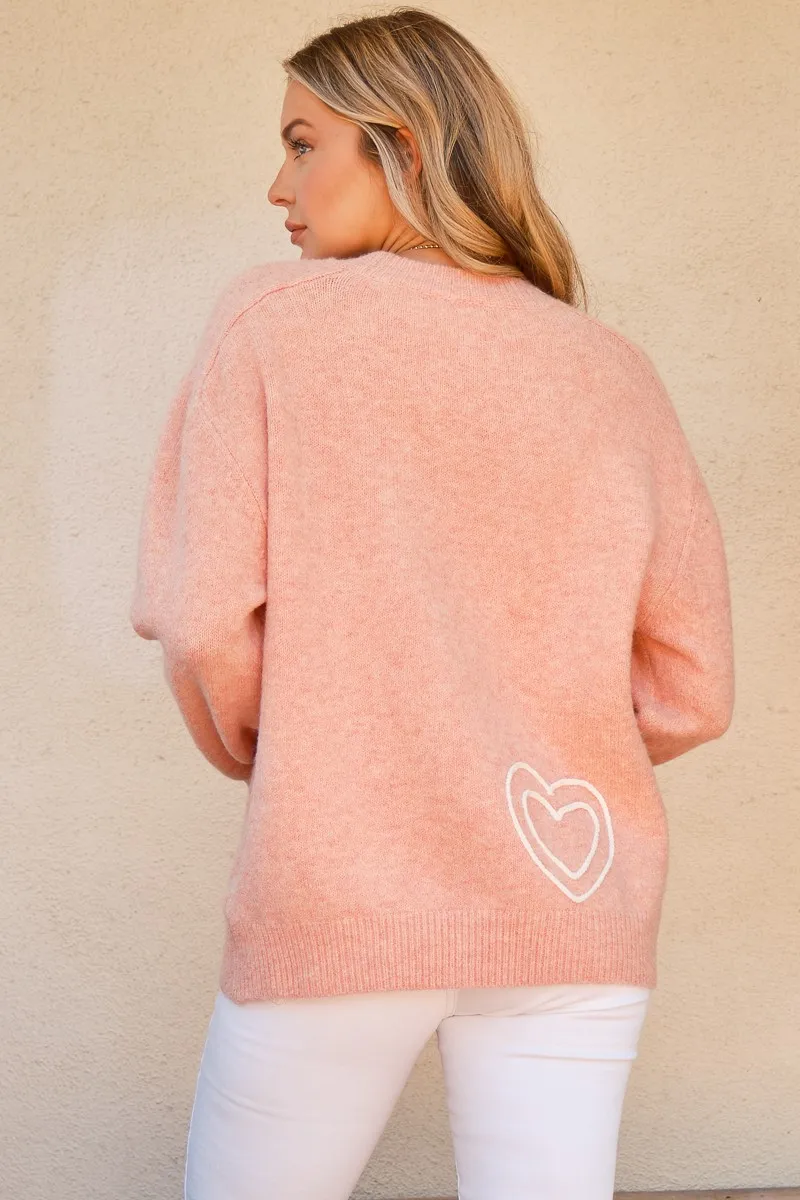 WIFEY & Heart Round Neck Sweater, image 5