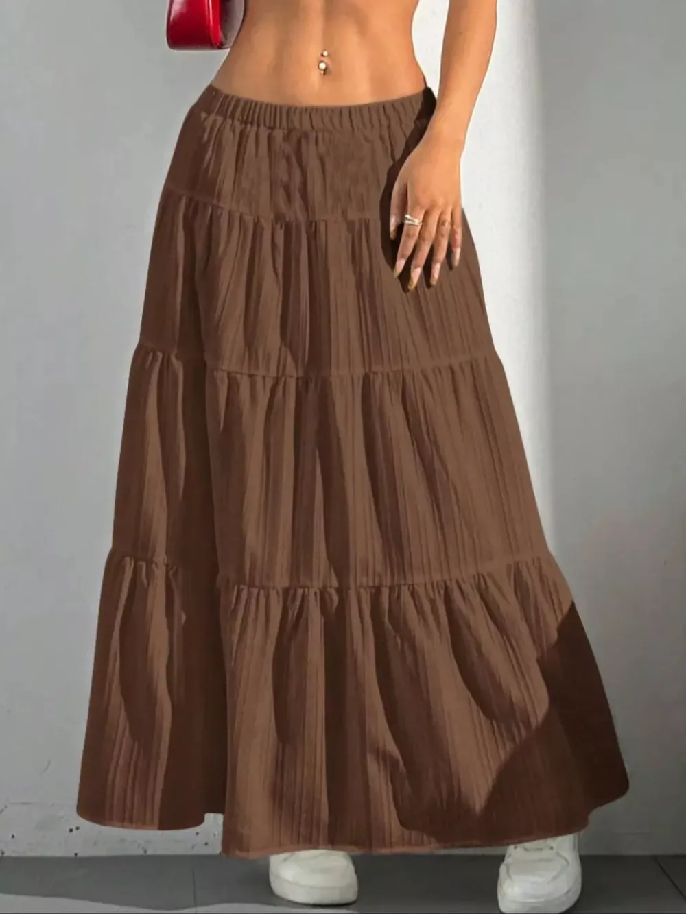 Flowy Tiered Maxi Skirt, image 14