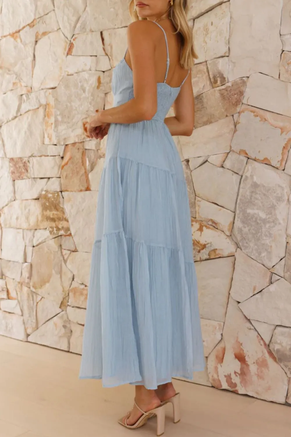 Smocked Back Midi Cami Dress, image 6