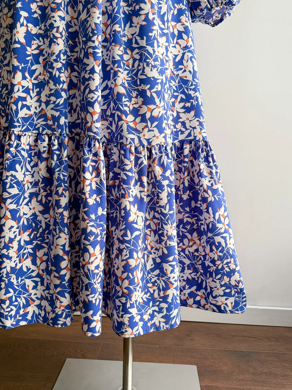 Plus Size Floral Print V-Neck Long Sleeve Maxi Dress, image 5
