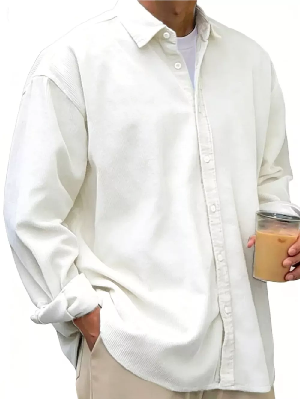 Men's Full Size Button Up Long Sleeve Shirt Plus Size, image 4