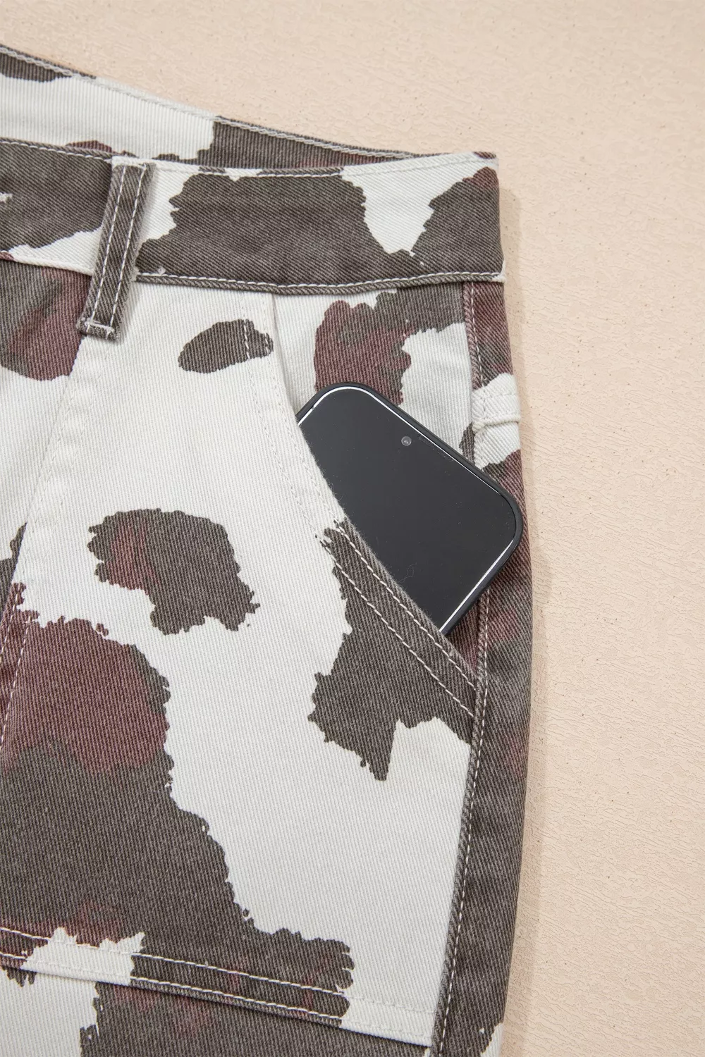Cow Spots Printed Multi Pocketed Jeans, image 9