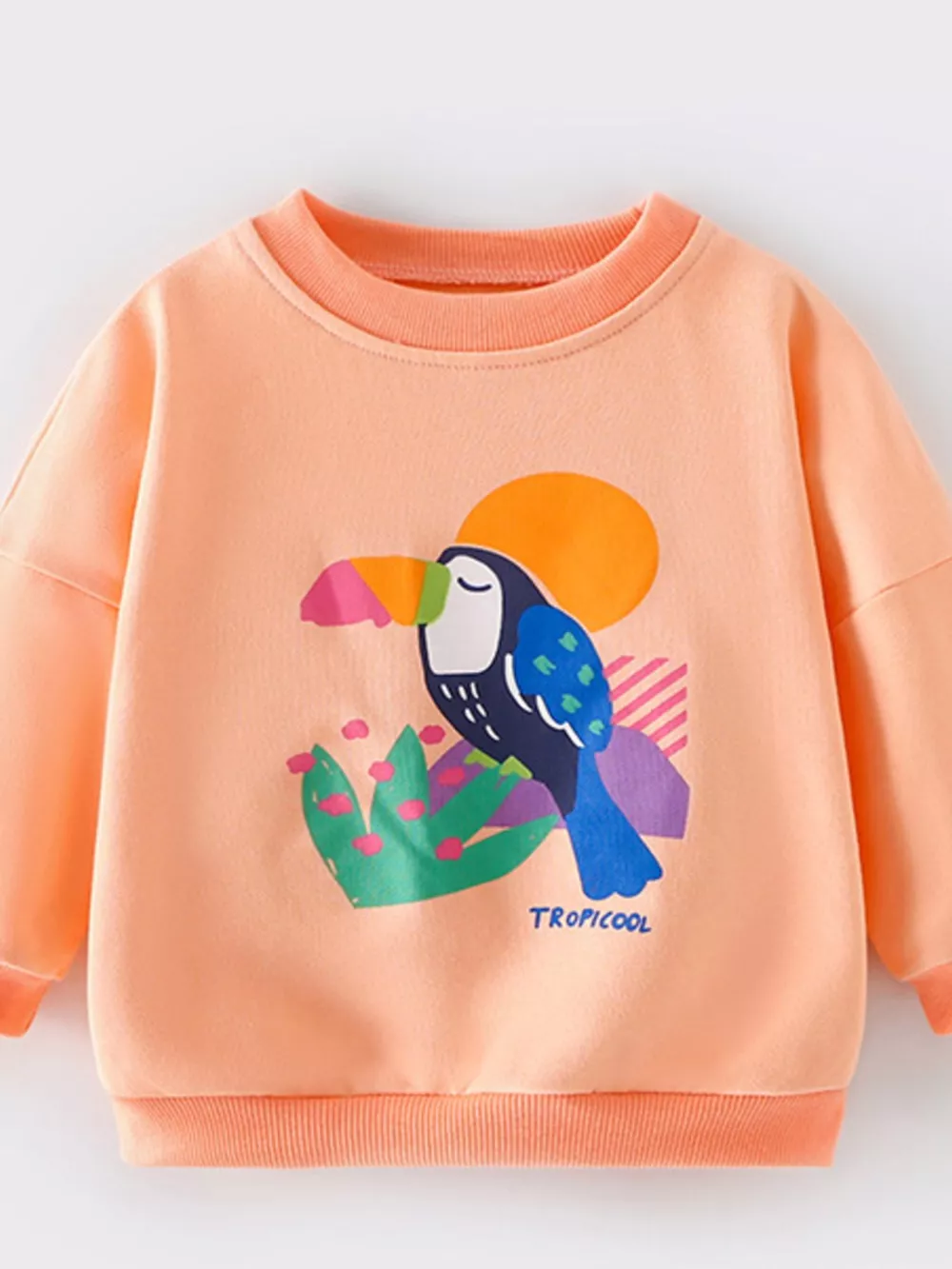 Children's Bird Graphic Crew Neck Sweatshirt, image 3
