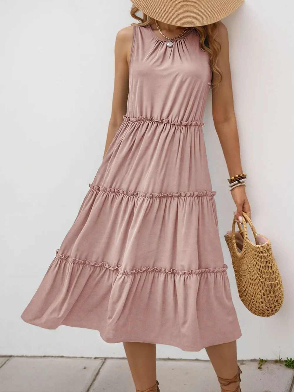 Frill Tiered Midi Dress, image 23