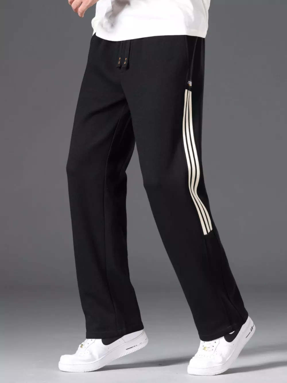 Men's Casual Striped Wide Leg Pants