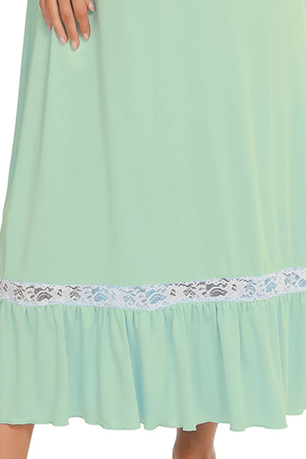 Lace Detail Short Sleeve Lounge Dress, image 29