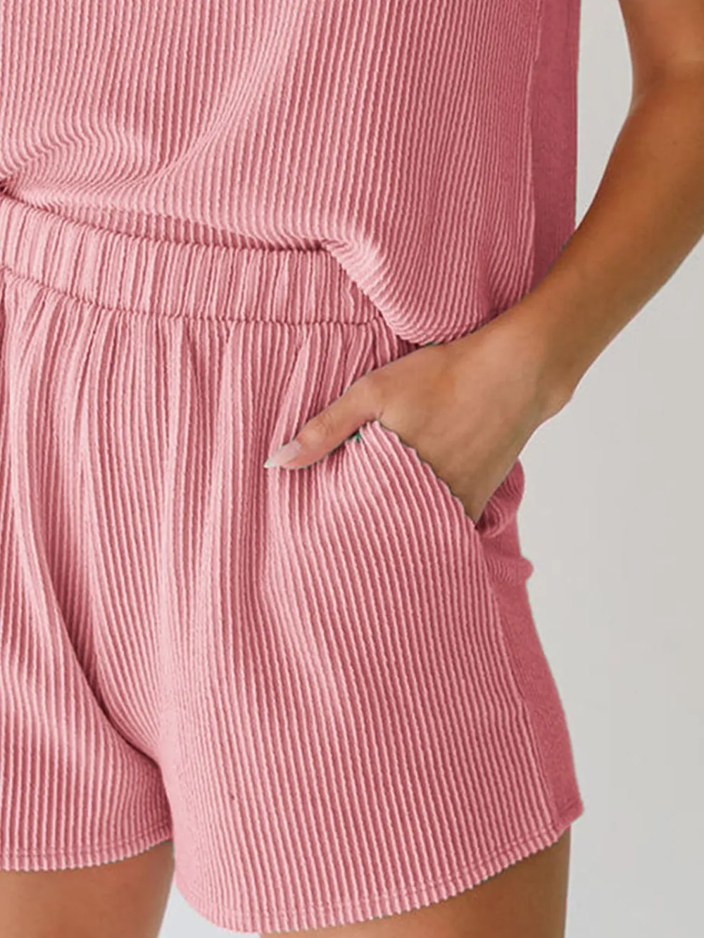 Round Neck Sleeveless Top and Shorts Set, image 10