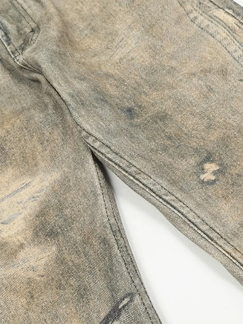 Men's Vintage Washed Wide-Leg Denim Jeans, image 5