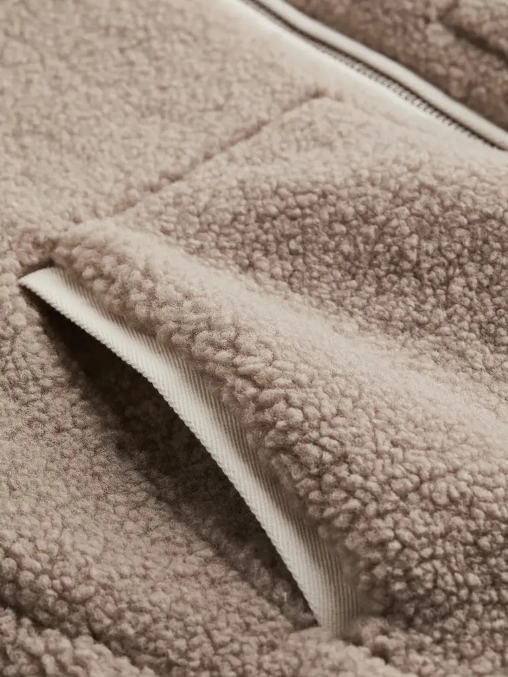 Zip Up Turtleneck Long Sleeve Plush Jacket, image 4