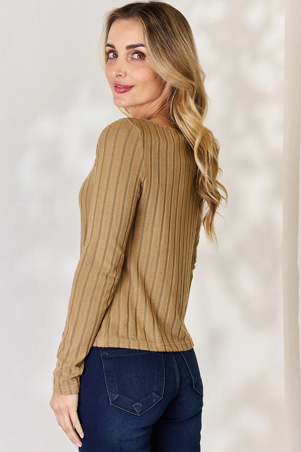 Full Size Ribbed Long Sleeve T-Shirt, image 18