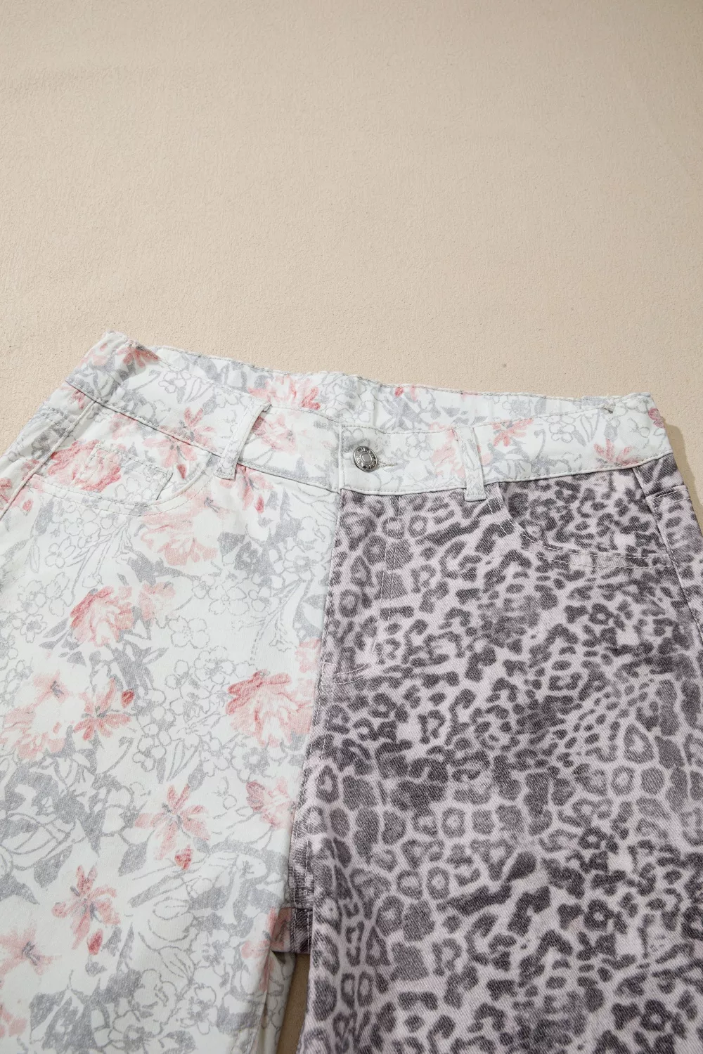 Floral and Leopard Print Wide-Leg Jeans, image 11